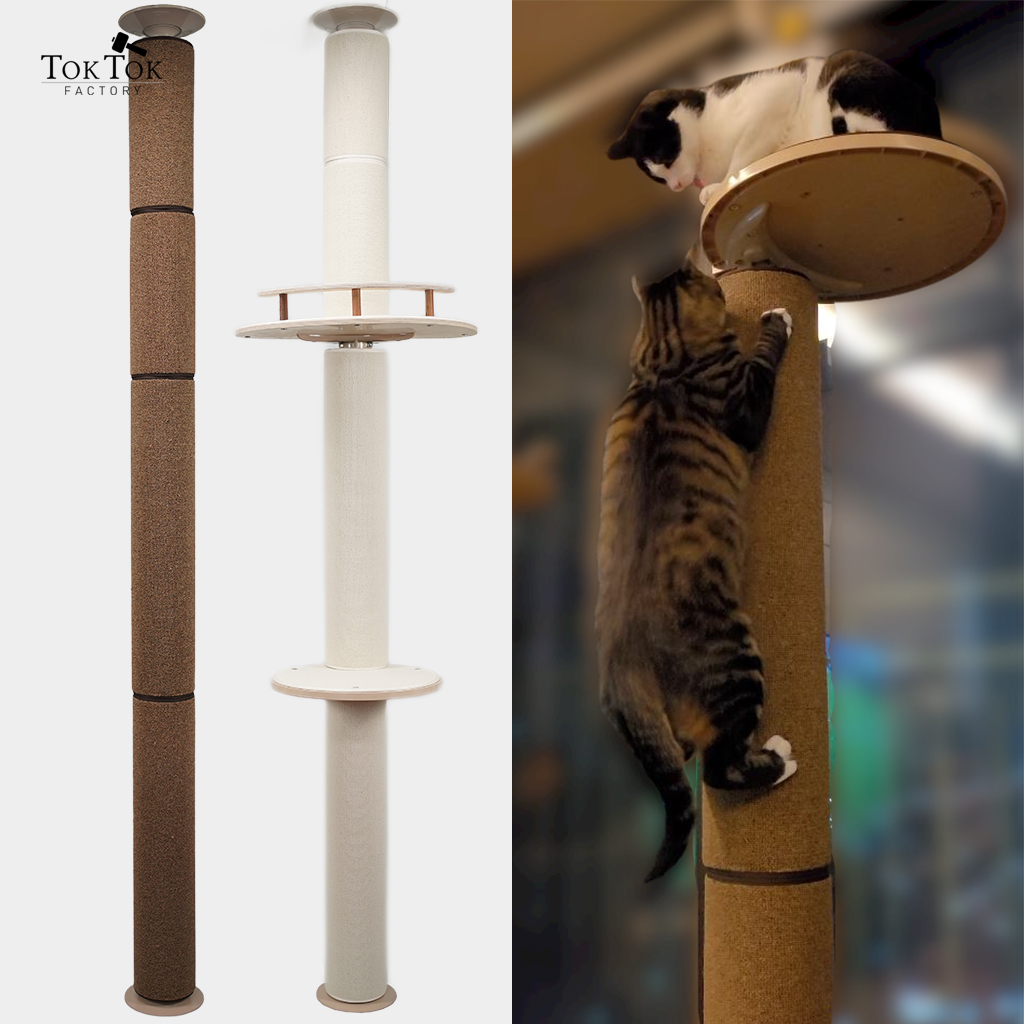 고양이 기둥 스크래쳐 스폰지 카페트 (리필 상품) - 톡톡팩토리 캣폴 캣타워